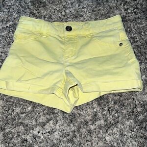 Justice Yellow Denim Shorts